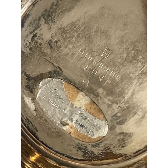 Vintage 1953 MCM Reed & Barton silver plated footed bowl #104 collectable hourgl - Picture 7 of 8